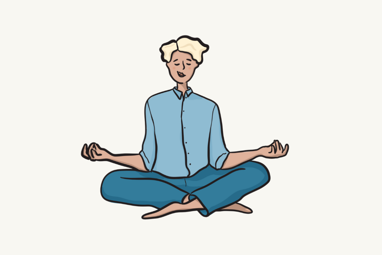 Illustration einer meditierenden Person
